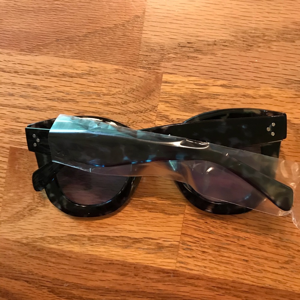 NWT Cat Eye Round Oversized Sunglasses 100% UVA & UVB Protection - Picture 9 of 15